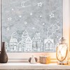 Reusable Window Sticker Christmas Winter City Skyline 1st A4 Sheet