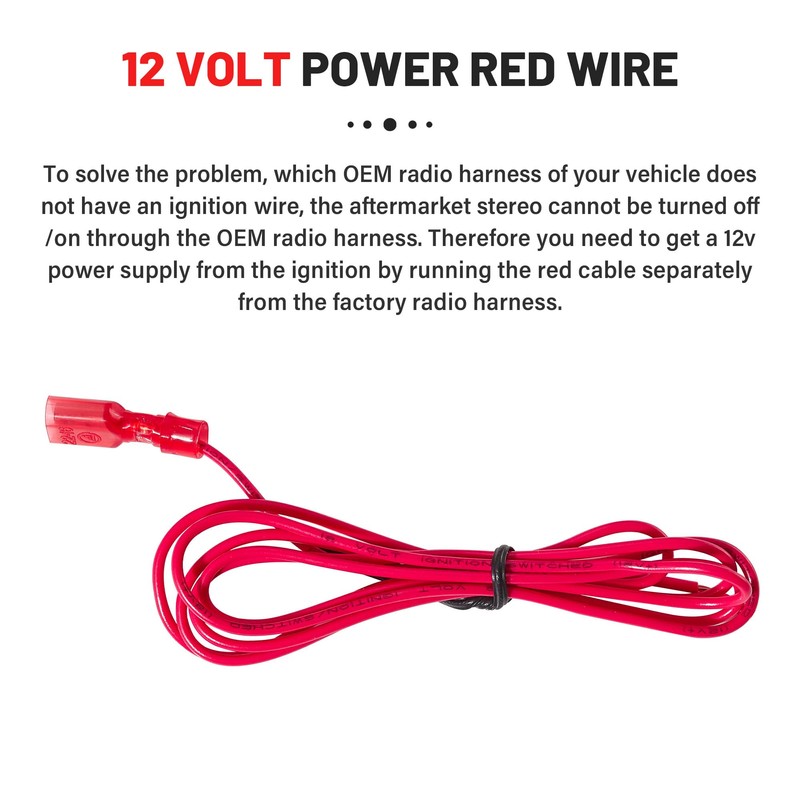 RED WOLF Car Aftermarket Radio Stereo Wiring Harness Adapter Connector
