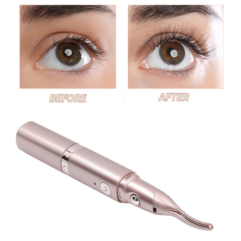Electric Heated Eyelash Curler Handheld 2 in 1 Long Lasting