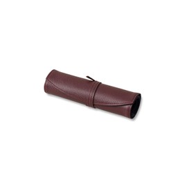 Business Leather Factory Roll Eyeglass Case, Genuine Leather, Roll Type, Eyeglass Case, Leather, Leather, red (burgundy)