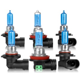 SHENKENUO Fit For DODGE RAM 1500 2500 3500 4-Headlamps(2009-2012) 9005+H11 High/Low Beam Ultra - High Performance Halogen Headlight Bulbs Combo + 9145 Fog Bulbs,Plug and Play,Pack of 6