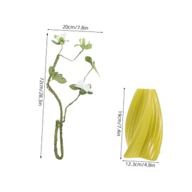 FELTECHELECTR 1 Set Vintage Ceramic Flower Vase Artistic Vase Decorative Vase with Azalea Flower Picks for Kitchen Table Centerpieces Wedding Decorations