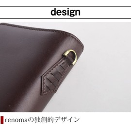 Sankyo Shokai Renoma Men's Long Wallet, Genuine Leather, Cowhide Leather, Brand, Goat, dark brown