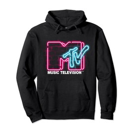 Mademark x MTV - MTV Logo Luminous Sign Wall Decor Pink Blue Lights MTV Pullover Hoodie