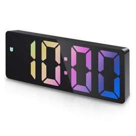 Digital LED Clock, Alarm Clock, Table Clock, Temperature Display, Calendar Display, Brightness Adjustable, Large Screen, Alarm Function, Voice Control, Snooze Function, Waterproof, Loud Volume, USB