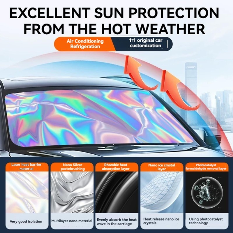 for Volkswagen Atlas Windshield Sun Shade - Foldable Windshield Cover