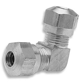 Edelmann 916590 Brass Compression Union Elbow Fitting for Nylon Tube Air Brake Systems - 5/8", 1 Pack