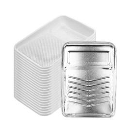 Bates- Paint Tray Liner, 9 Inch, 21 pcs, One Metal Paint Tray with 20 pcs Plastic Paint Pan Liners, Paint Pans Trays, Disposable Paint Tray, Paint Roller Tray Liners, Paint Trays for Painting Walls