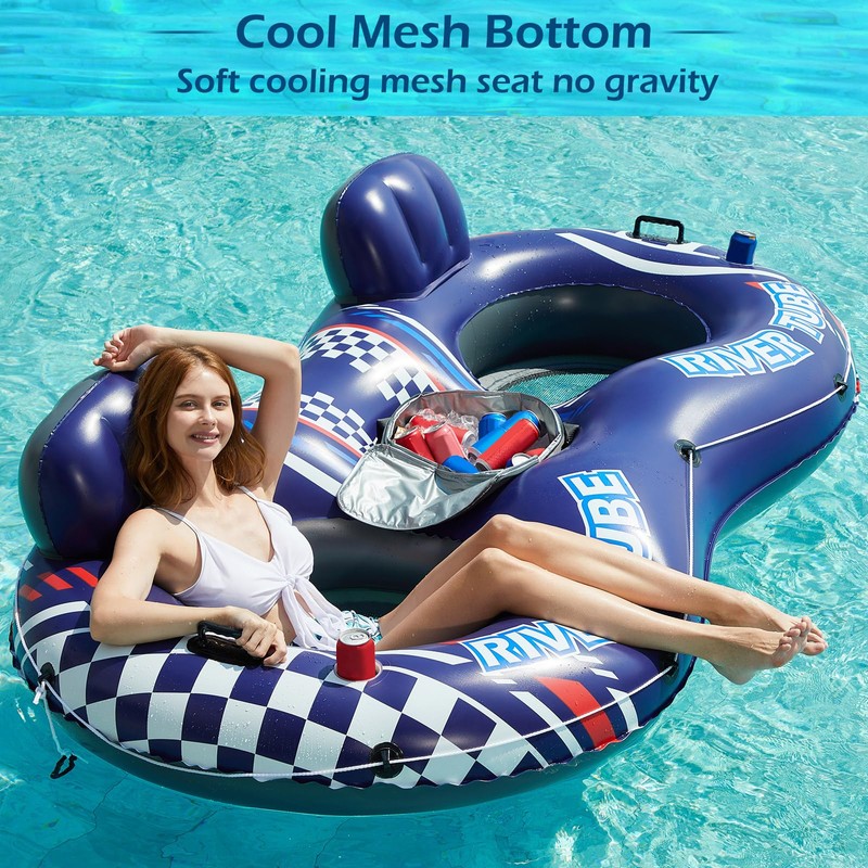 Jasonwell Inflatable River Tube Float - 2 Person Heavy Duty