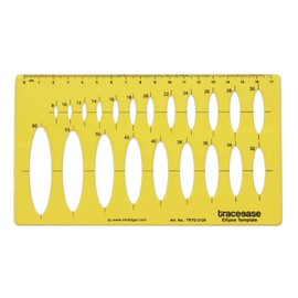 Traceease Geometric Drafting Ellipse Template Drawing Stencil, Designing Template Measuring Ruler