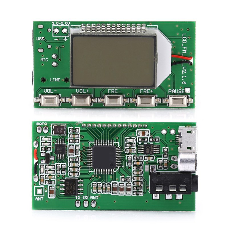 DSP & PLL Digital Wireless Microphone Stereo FM Transmitter Module