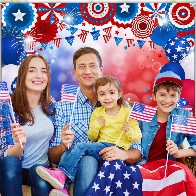 Mocsicka Independence Day Background July 4th Patriotic Photography Backdrop 4th