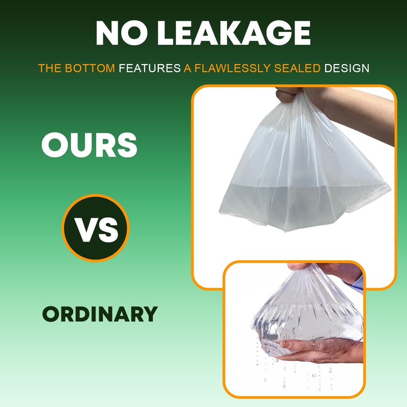 3L Bin Liners Extra Strong Dustbin Waste Bags For Round,