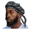 Dupsie's Pre-Tied Turban for Men, Black and White, One Size
