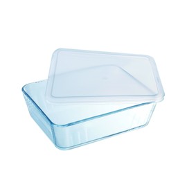 Pyrex Rectangular Dish with Plastic Lid, 0.8L