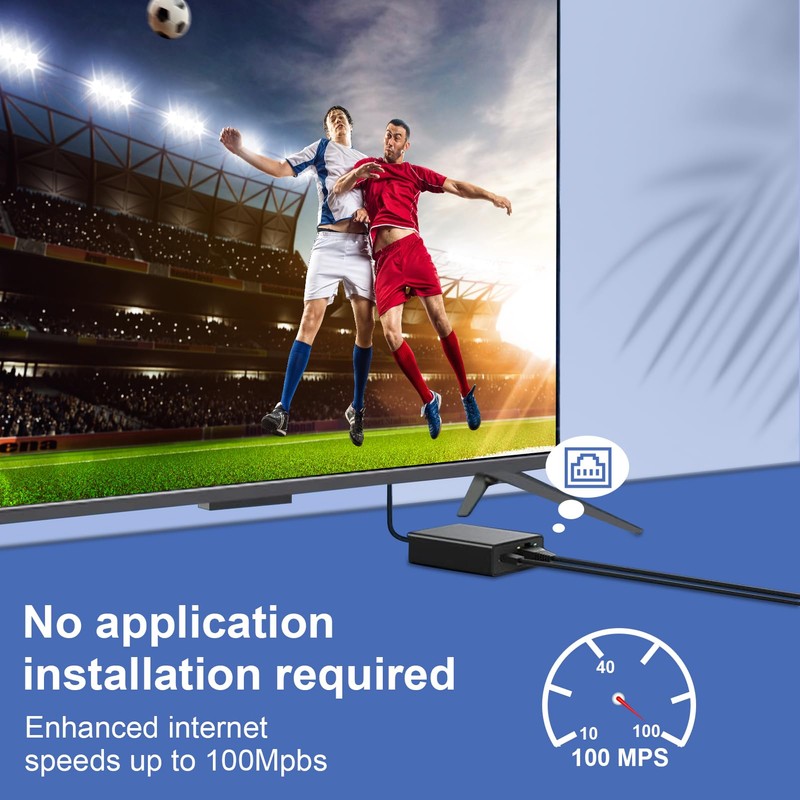 Ethernet Adapter for Fire TV Stick,100Mbps Micro USB to RJ45