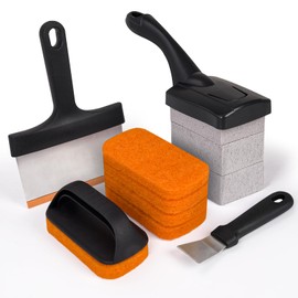 SHINESTAR Griddle Cleaning Kit for Blackstone, 12-Piece Flat Top Grill Cleaning Kit, Equipped with Scouring Pads, Cleaning Brick and Scraper, Deep Cleaning & Stain Removal