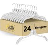 Quality Clear Plastic Hangers 24 Pack - Crystal Cut for