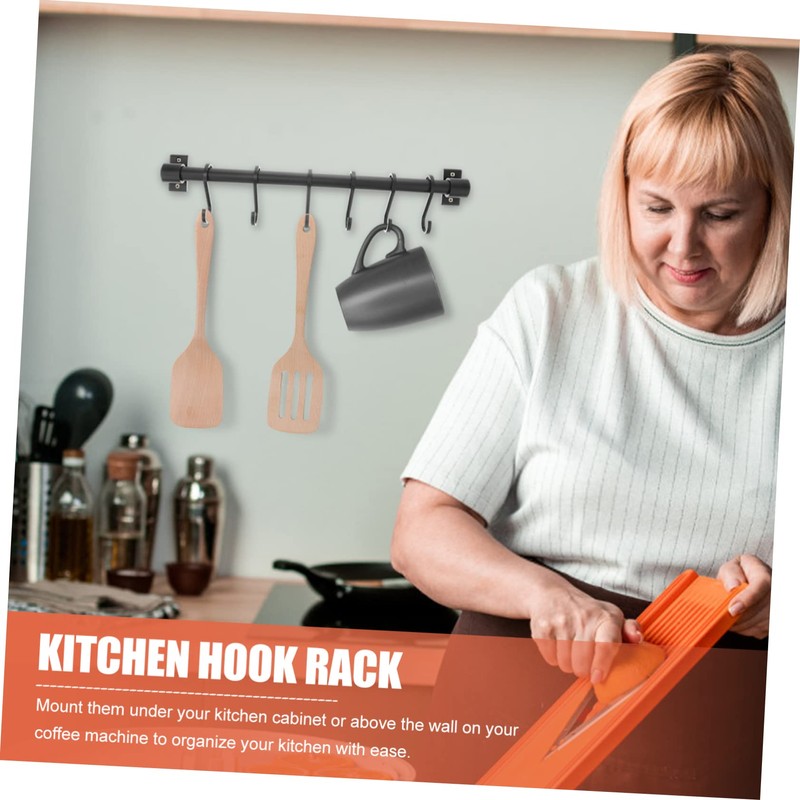 GLEAVI 1Pc Kitchen Utensil Hook Mounted Storage Shelf for Kitchen