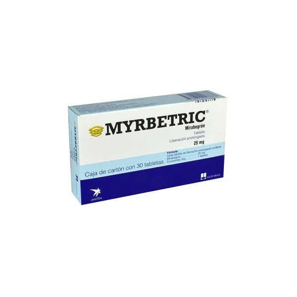 Myrbetric 25 Mg Con 30 Tabletas De Liberación Retardada