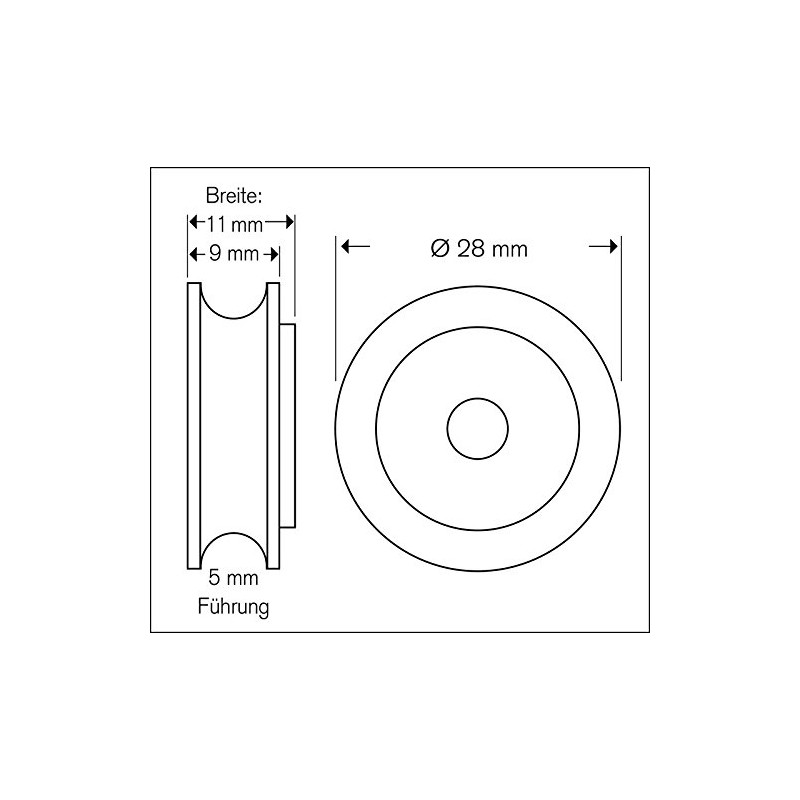 Macgreen® Greenhouse Door Wheels Ø 28 mm/Pack of 4)