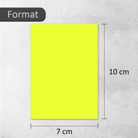 younikat 150 Labels in Neon Yellow, 10 x 7 cm, Neon Paper Labels for Labelling, Universal, dv_839