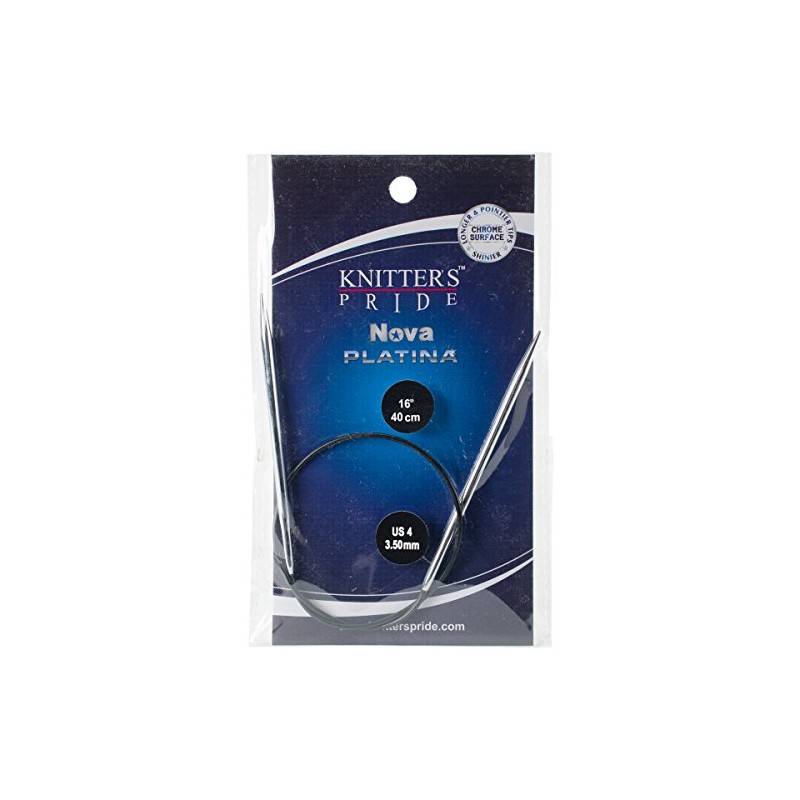 Knitter's Pride-Nova Platina Fixed Circular Needles 16", Size 4/3.5mm