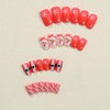 Christmas Press on Nails Square Medium Fake Nails Red False