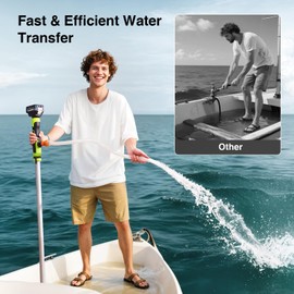 TaskStar Cordless Stick Water Transfer Pump, 2×4000mAh 21V Rechargeable Battery, 720GPH High Flow, 32FT Lift, Portable Utility Sump Pump for Pool/Garden/Pond/RV/Boat/Basement/Rain Barrels Draining