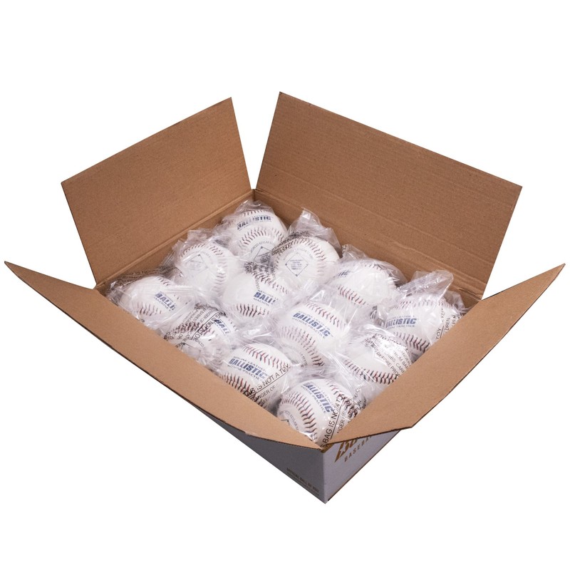 Baden Ballistic Leather Pitching Machine Baseballs | Durable Leather Construction