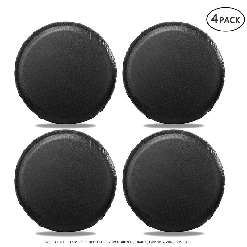 Moonet Tire Covers for RV Wheel (4 Pack Black), Oxford