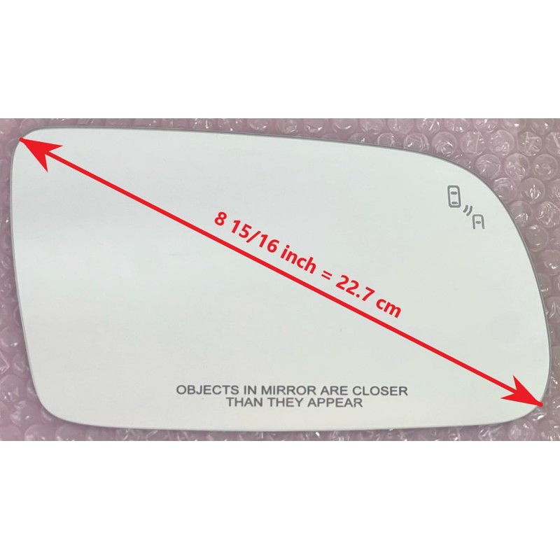 Replacement Blind Spot Mirror Glass with Full Size Adhesive for