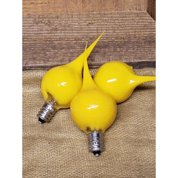 On The Bright Side Silicone Light Bulb - Pack of 3 - Round Mustard Dip
