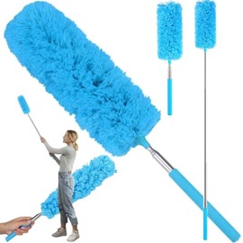 PARENCE.- Spolverino telescopico in microfibra, estensibile da 35 a 83 cm – Aspiratore retrattile per mobili, soffitti, lampadari, auto – Pulizia polveri multiuso