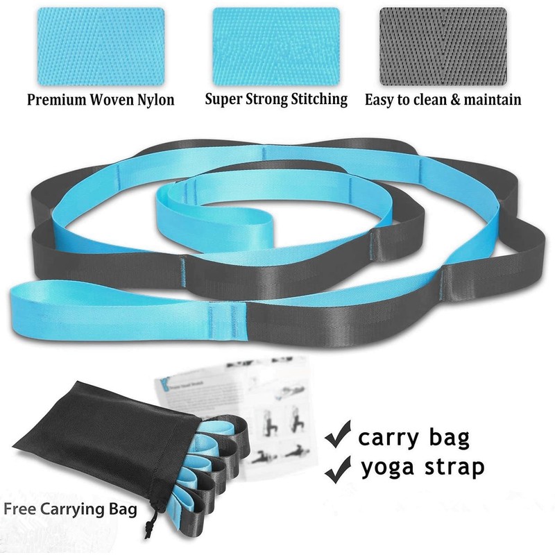 HCE Stretch Strap, Loop Yoga Stretch Strap, Non-elastic Stretch Strap