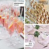 TABLECLOTHSFACTORY 125 Pcs Candy Striped Paper Straws For Wedding Birthday