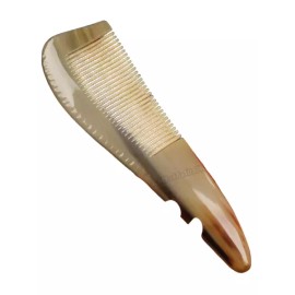정전기방지 헤어빗 천연 야크뿔 브러시 두피 모발 케어용 [튜브 16-18cm] Anti-static Hair Comb Natural Yak Horn Brush for Scalp and Hair Care [Tube 16-18cm]