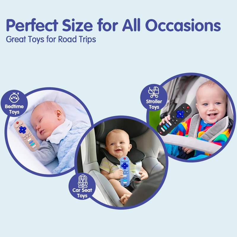Baby Teether Toys - TV Remote Control Shape Silicone Toddler