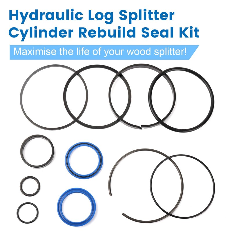 Hydraulic Log Splitter Cylinder Rebuild Seal Kit for 4.0" Bore