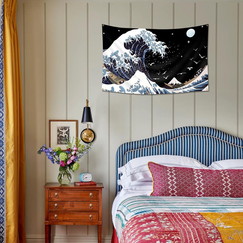 Japanese The Great Wave off Kanagawa Flag 3x5 Ft with