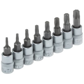 'Internal Torx Socket Spanner Set 1/4 8 T8 T10/T15/T20/T25/T27/T30/T40 T-Profile Socket Torx Key Set Torx Screws Socket Bit Screwdriver Inserts Socket Nut Sockets Socket Spanner Set