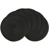 Place Mat Round Black Place Mats Washable Set of 6