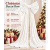 Oversized Velvet Christmas Bow with Long Tails, 15.75 x 70.8