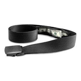 ZONAHAH Adjustable Travel Money Belts Security Belt with Hidden Money Compartment Money Belt for Men Unisex Tactical Belt Wallet Pocket Belt Black