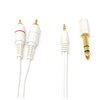 DRUT 2m 3.5mm Stereo Jack Plug to 2 x Twin