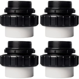 TonGass (4-Pack) 2" MIP x 2" PVC Hi-Temp Unions Compatible with Pentair Whisperflo & Intelliflo Pool Pumps Hand-Tightened Pool Pump High Temp Unions Replacement for Schedule 40 Male Adapters