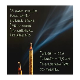 Palo Santo Incense Wood Mix 8 Pieces - Palo Santo Incense Sticks - Set 2 x Copal, 2 x Vanilla, 2 x Sandalwood, 2 x Palo Santo - Natural Palo Santo Incense Sticks - Palo Santo Wood