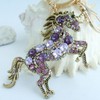 Sindary Austrian Crystal Unique 3.35" Unicorn Horse Keychain Pendant K6172