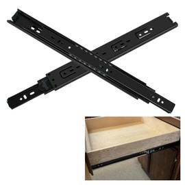 2 Pairs of 12 Inch Heavy Duty Drawer Slides 3-Section Full Extension Ball Bearing Side Mount Drawer Slides,for Dresser, Cabinet, Kitchen 100 LB Capacity