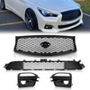 KARPAL Front Upper Lower Mesh Grille Fog Light Cover Set